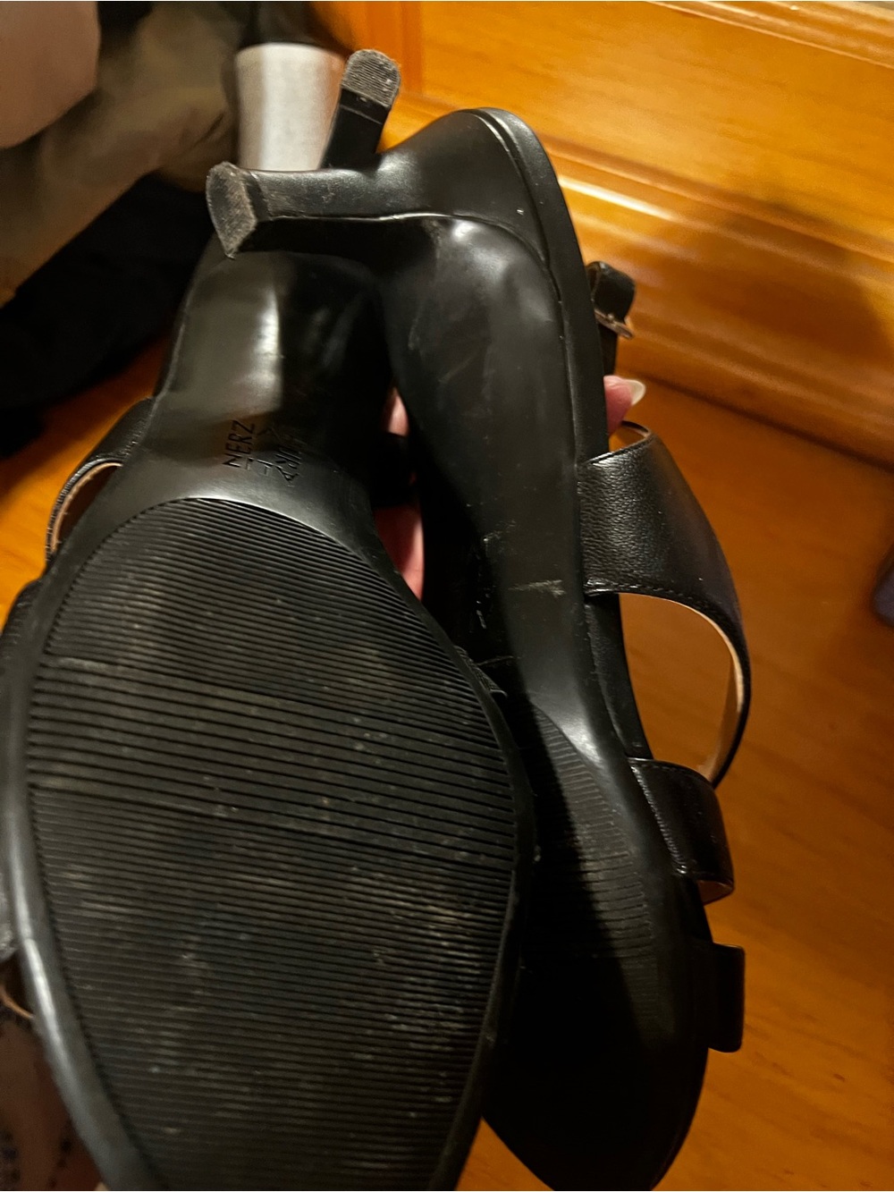 Life Stride Black Strappy Slingback Sandals - Picture 3 of 4
